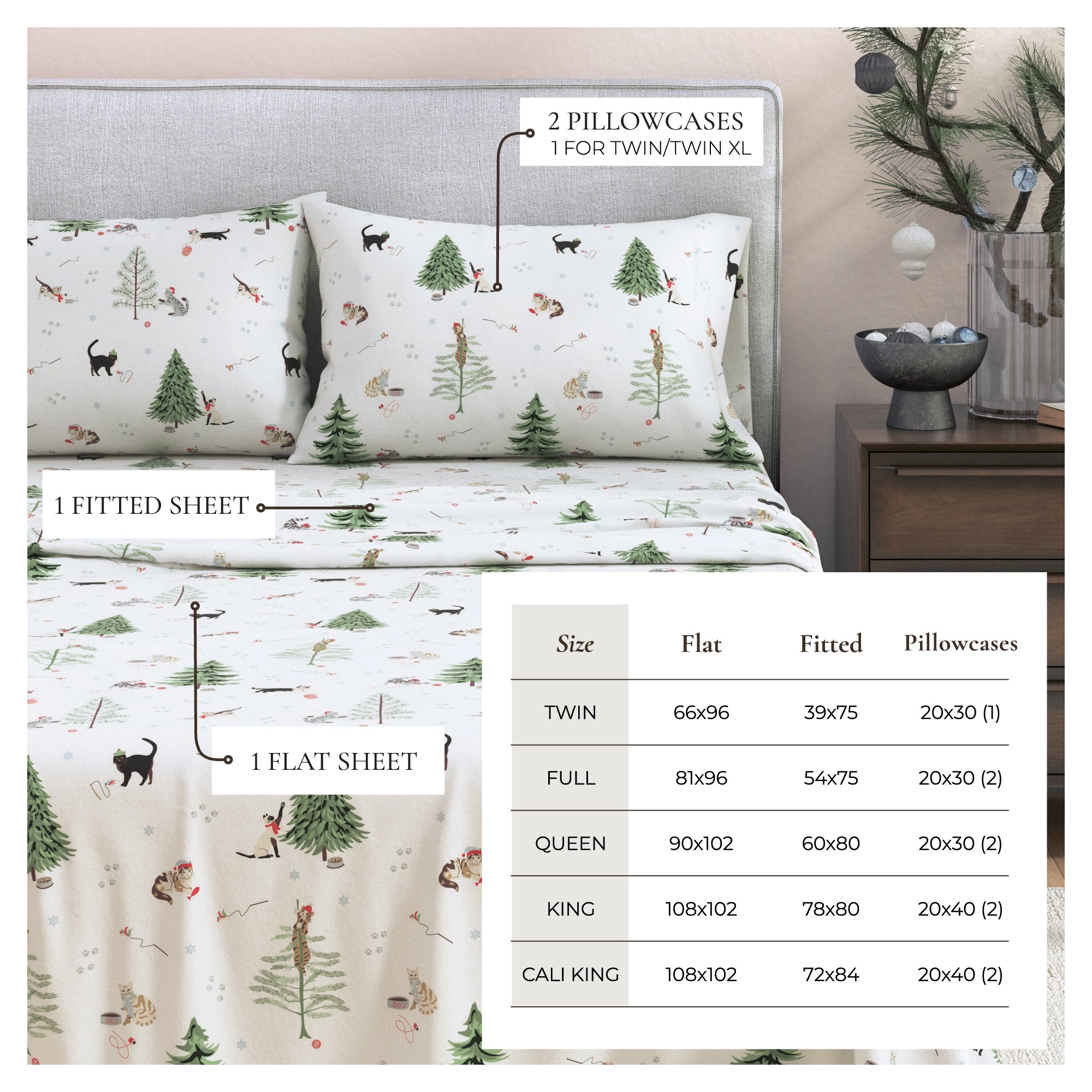 100% Turkish Cotton Flannel Sheet Sets - Boulder Collection